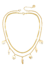 Goldtone Charm Layered Necklace