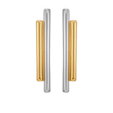 Two Tone Linear Earrings