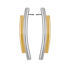 Two Tone Linear Earrings