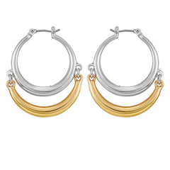 Two Tone Hoop Earrings