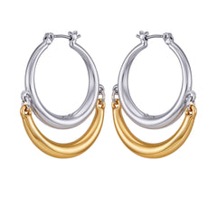 Two Tone Hoop Earrings