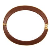 Brown Hinged Cuff Bracelet