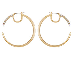 Crystal Pavé Large Hoop Earrings