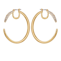Crystal Pavé Large Hoop Earrings