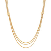 Multi Strand Goldtone Necklace