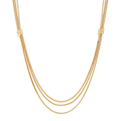 Multi Strand Goldtone Necklace