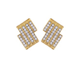 Crystal Bar Stud Earrings