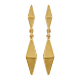 Geometric Goldtone Drop Earrings