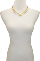 Pearl Chain Link Toggle Necklace