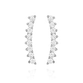 Cubic Zirconia Climber Earrings