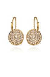 Pave Goldtone Drop Earrings