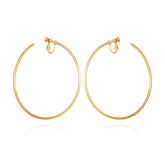 Extra Large Open Hoop Clip On Earrings