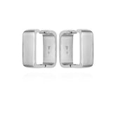 Brass Rectangle Hoop Earrings