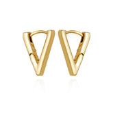 V-Hinge Huggie Earrings