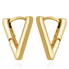 V-Hinge Huggie Earrings