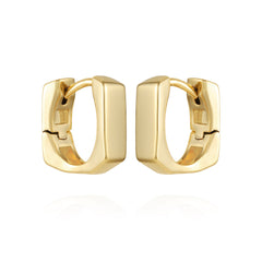 Rectangle Huggie Hoop Earrings