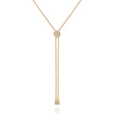 Pave Slider Bolo Necklace