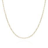 Goldtone Paper Clip Chain Link Necklace