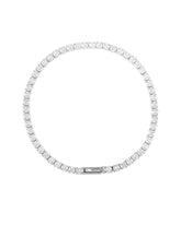Silver Color Cubic Zirconia Chain Tennis Bracelet
