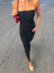 Sweetness Strapless Top Indigo