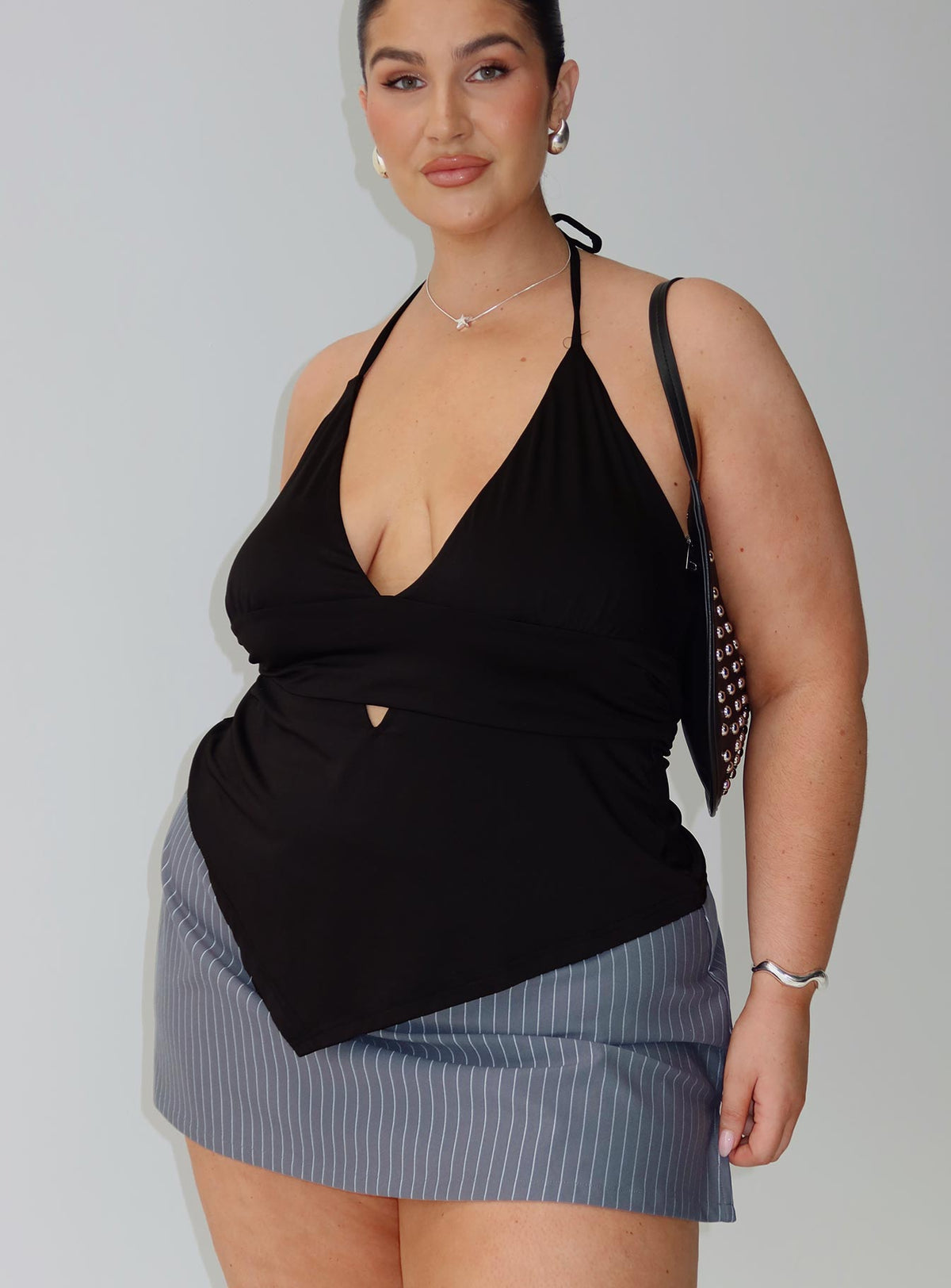 Averee Halter Top Black Curve