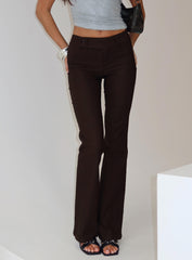 Kinkirk Flared Pants Chocolate Tall