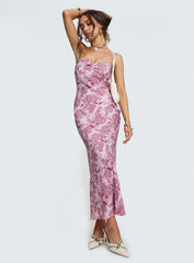 Abeila Strapless Maxi Dress Pink