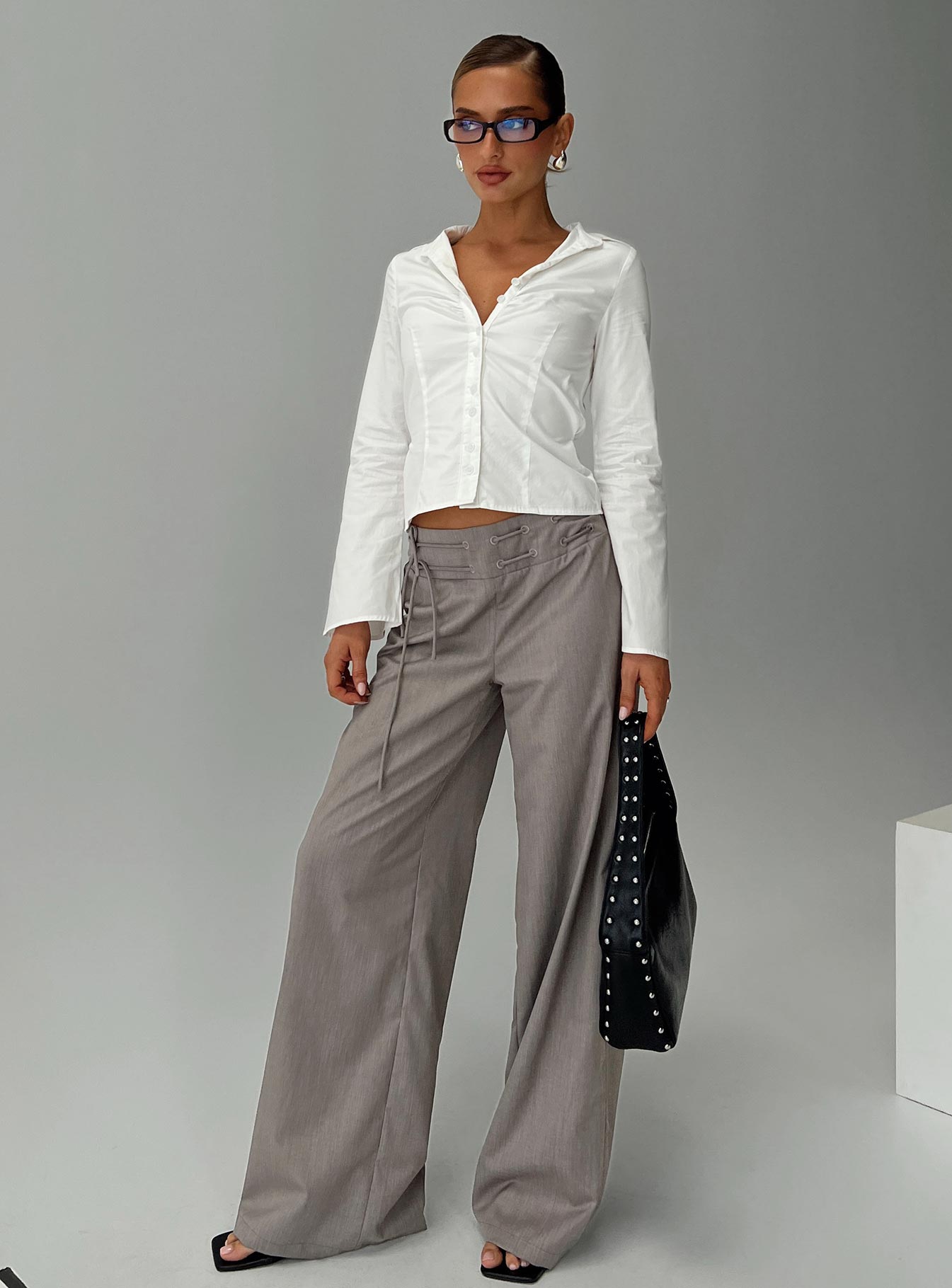 Just Have Fun Wide Leg Pant Grey Tall