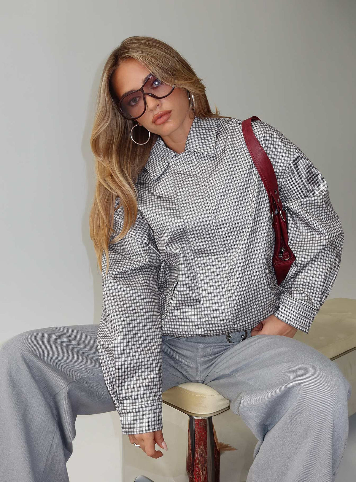 Kenny Bomber Jacket Cream Check