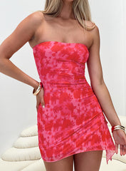 Donelli Mini Dress Pink Floral Tall