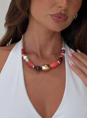 Andorra Gemstone Necklace Gold