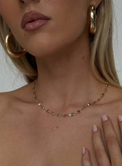 Americano Gemstone Necklace Gold