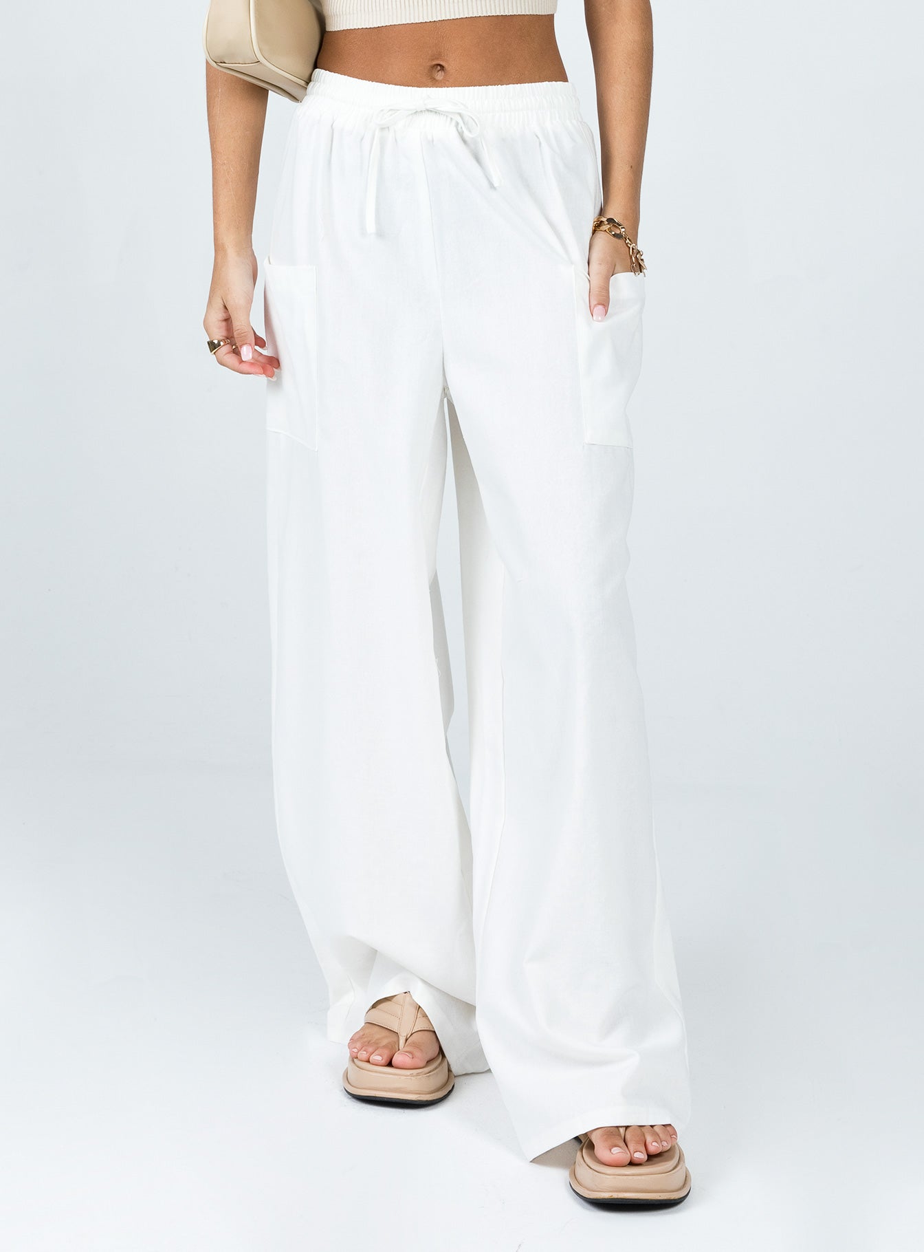 Brunie Pants White