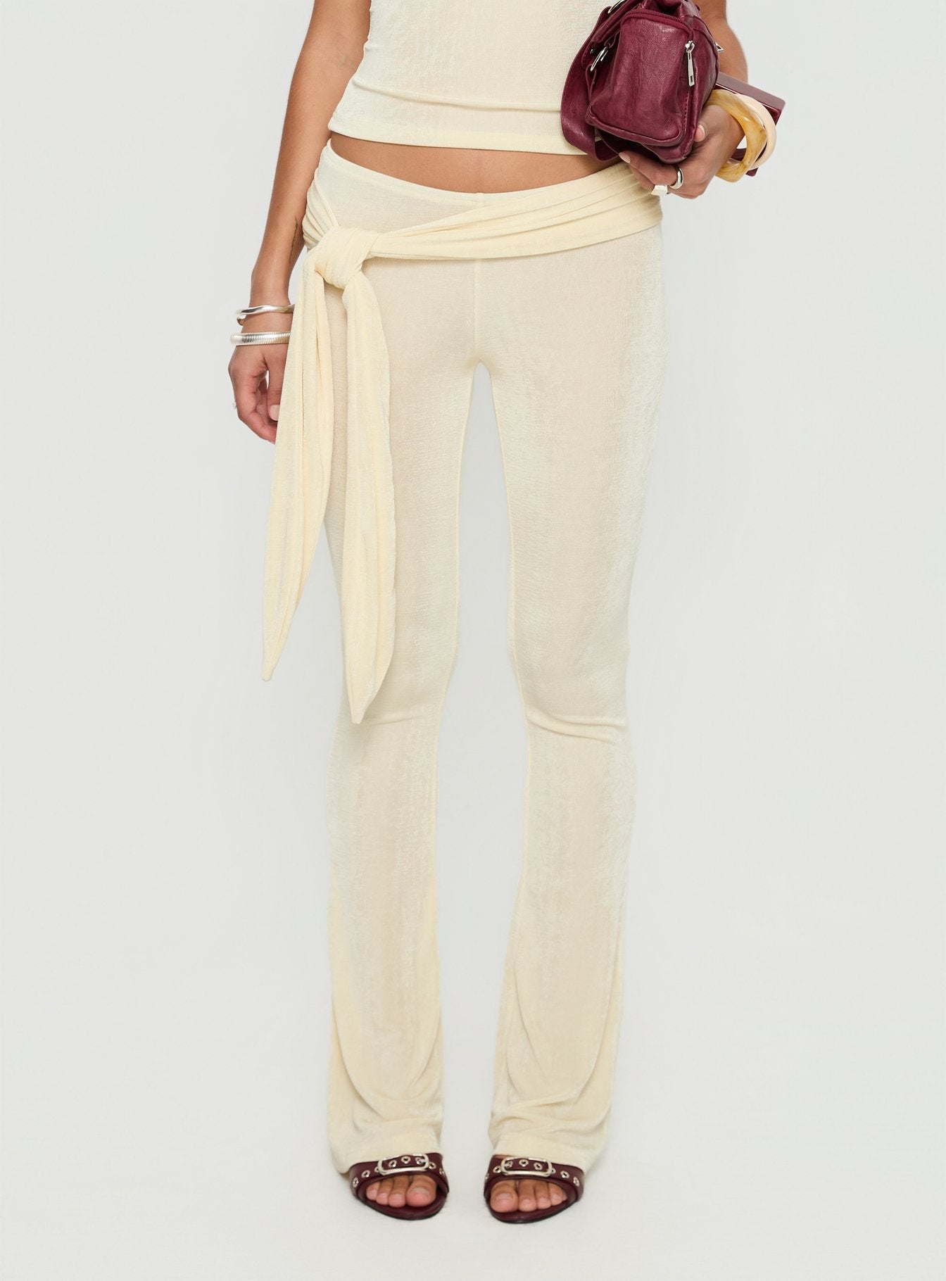 Butterfly Tie Detail Pants Lemontini