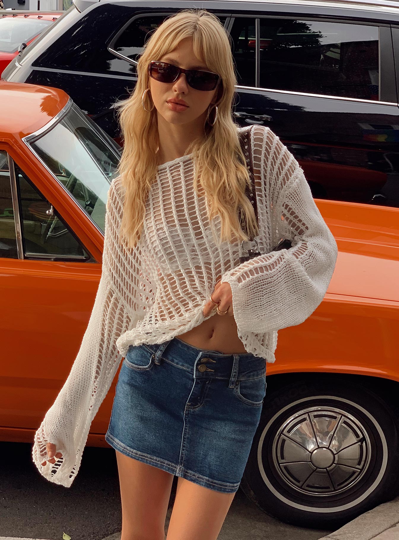 Faya Low Rise Mini Denim Skirt Vintage Dark Wash Tall