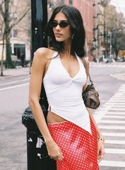 Chilli Halter Top White