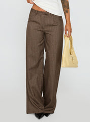 Broadcast Pants Beige Pinstripe