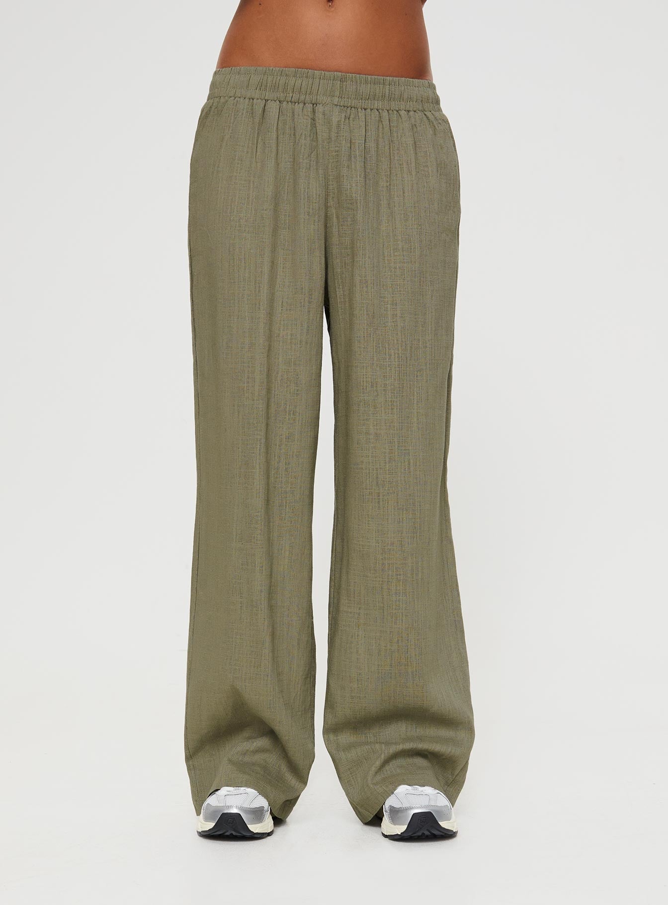 Louis Linen Blend Pants Olive