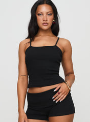 Baseline Rib Top Black