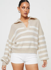 Williamson Stripe Sweater Beige