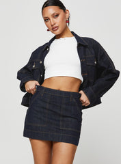 Hughes Mini Skirt Dark Wash Denim Petite