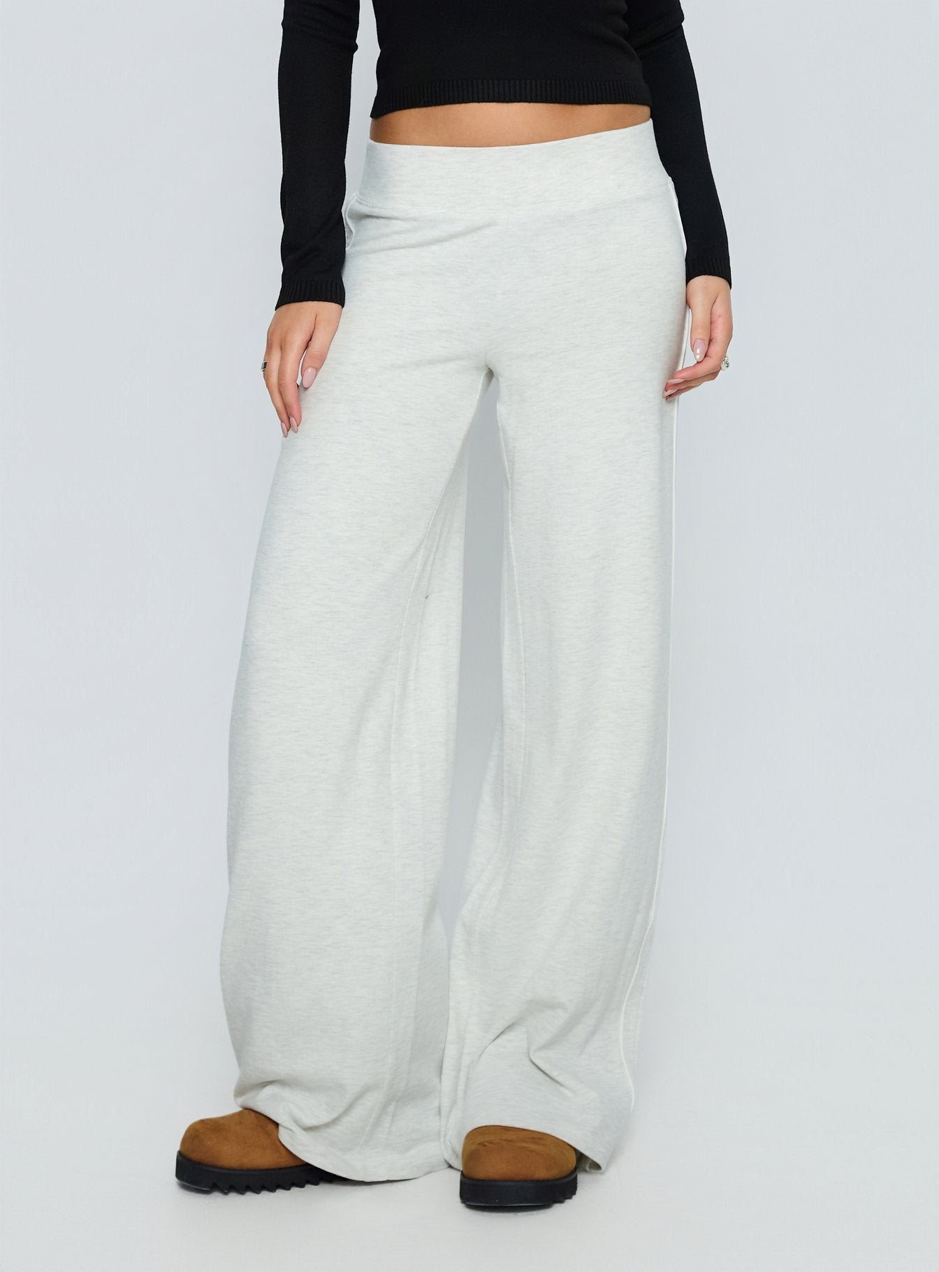 Ascenda Straight Leg Track Pant Grey Marle