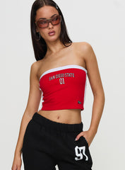 SDSU All Star Tube Top Red