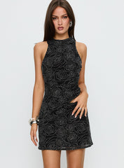 Forget Me Diamonte Mini Skirt Black