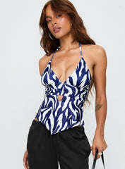 Averee Halter Top Zebra
