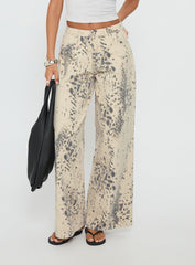 Naylor Mid Rise Wide Leg Jeans Animal Spot