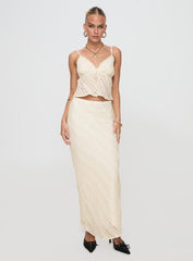 Jacintha Maxi Skirt Cream