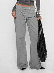 Incognito Low Rise Wide Leg Cargo Jeans Grey