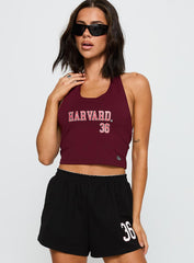 Harvard Tailgate Halter Top Red