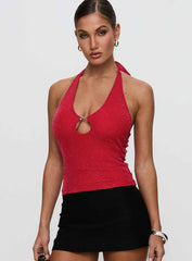 Allende Halter Top Red